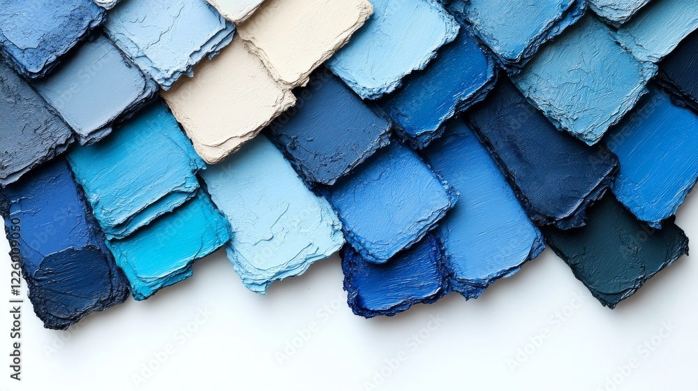 Poster vibrant spectrum of color swatches across various tones and hues creating a mesmerizing array of sha