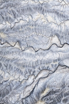 Aerial view of rugged terrain at Moonscape Overlook, Utah