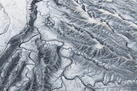 Aerial view of Moonscape Overlook, Utah showcasing textured terrain