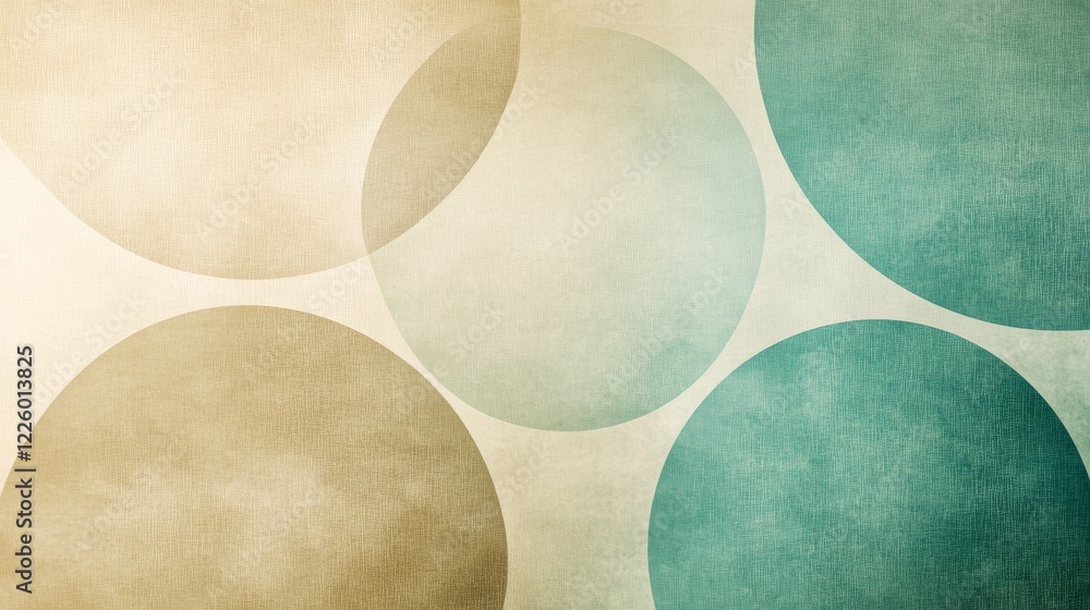 Aufkleber abstract background with overlapping circles in earthy tones