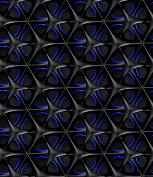 Futuristic grid white and gold metal shapes on white background