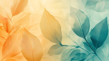 Translucent Leaves in Warm and Cool Tones