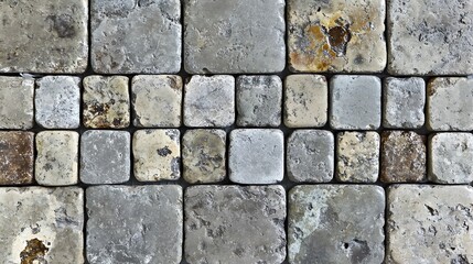 Obraz premium Textured Stone Mosaic Tile Background Grey Beige Brown