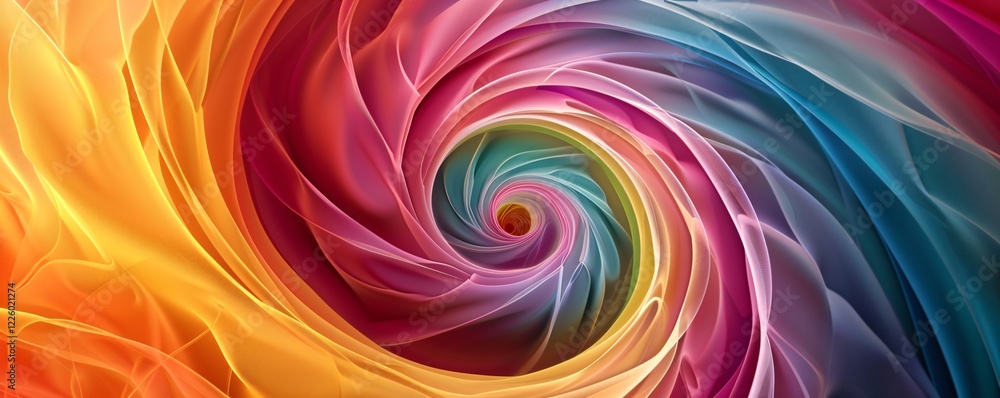 Poster Abstract background with colorful swirl creating tunnel effect