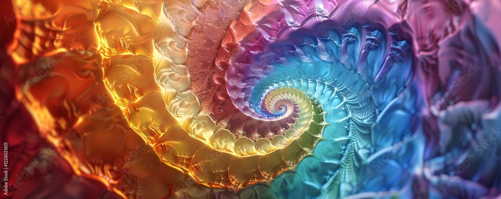 Aufkleber abstract fractal spiral background with stunning colorful shapes
