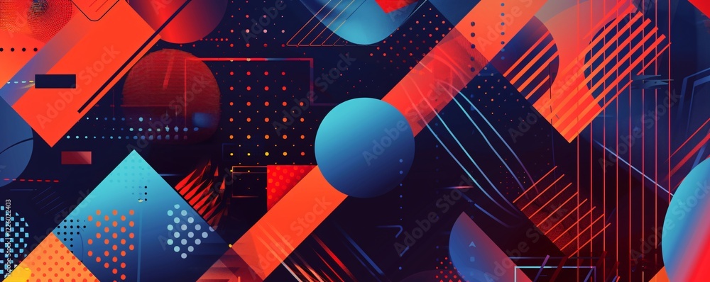 Poster Modern background design composed of abstract geometric shapes