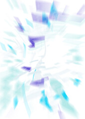 An abstract transparent iridescent color blur design element.