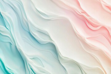 Obraz premium Soft pastel colors blend seamlessly in a wavy striped pattern, forming a visually appealing abstract background ideal for various design projects