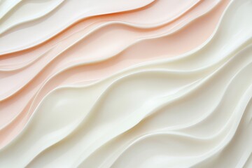 Obraz premium Creamy waves of cosmetic lotion or moisturizer create a luxurious and elegant textured background, perfect for beauty and skincare-related visuals