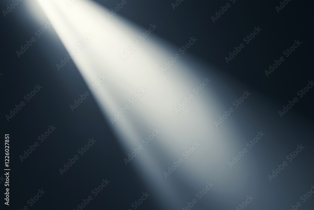 Poster diagonal beams of light illuminating a dark background, creating striking contrasts and offering amp