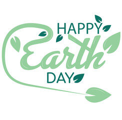 Obraz premium Happy Earth Day Greeting Poster Joy