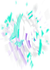 An abstract transparent iridescent color blur design element.