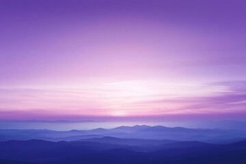 Obraz premium Serene twilight landscape showcasing rolling hills under a vibrant purple sky at sunset