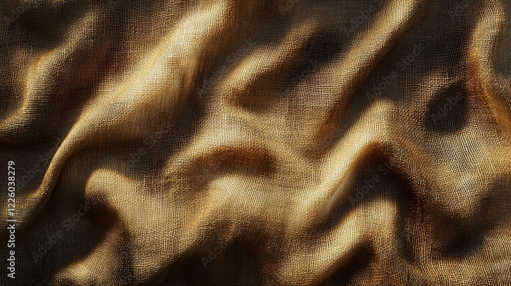 Poster textured fabric background with gentle waves and shadows highlighting natural tones and soft pattern