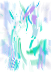 An abstract transparent iridescent color blur design element.