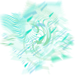 An abstract transparent iridescent color blur design element.