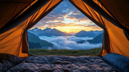 Sunrise Mountain View From Tent