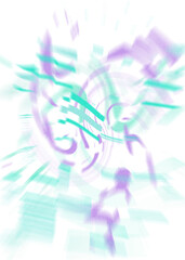 An abstract transparent iridescent color blur design element.