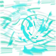 An abstract transparent iridescent color blur design element.