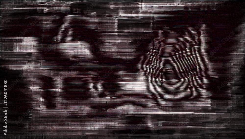 Poster vintage retro scanlines or tv signal static noise overlay on a transparent pattern, echoing the nost