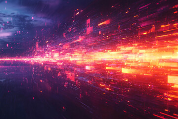 Fototapeta premium Visual Distortion Capturing the Essence of Screen Glitching Bandwidth Lag and Display Texture in a Vector Illustration Masterpiece