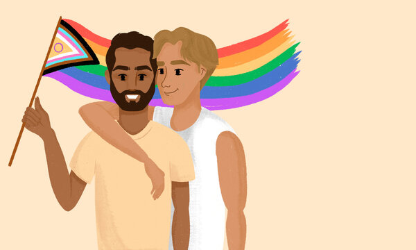 Embracing love and diversity, a pride celebration illustration