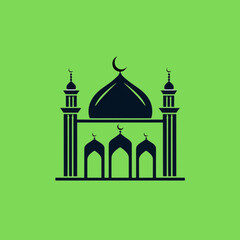 simple icon of islamic mosque