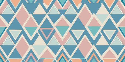 Pastel geometric seamless pattern