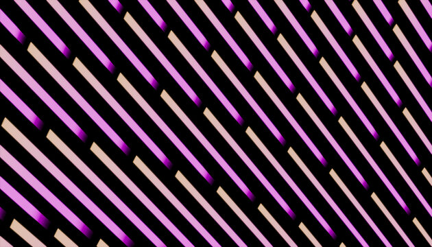 Diagonal stripes with vibrant neon colors on black background