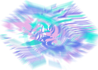 An abstract transparent iridescent color blur design element.