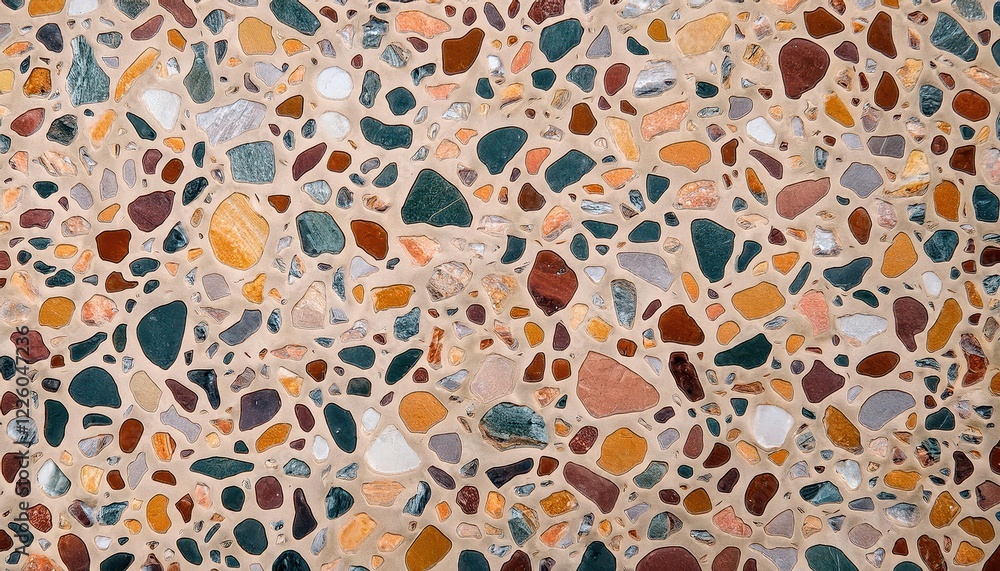 Aufkleber stunning seamless terrazzo pattern on texture background closeup of intricate geometric design with 