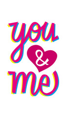Adorable you and me hand drawn for Valentines Day_Adorable you and me hand drawn for Valentines Day