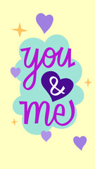 Lovely You and me for valentines day with creative love composition of the hearts_Lovely You and me for valentines day with creative love composition of the hearts