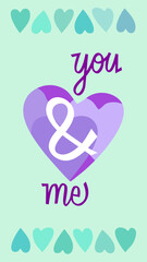 Valentines day You and me for Valentines day with Heart_Valentines day You and me for Valentines day with Heart