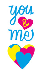 Sweet hand drawn you and me heart perfect for romantic occasions_Sweet hand drawn you and me heart perfect for romantic occasions
