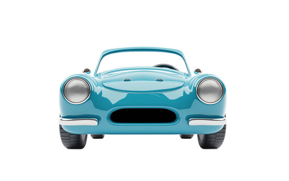 Classic Blue Roadster: A Vintage Automobile Rendering