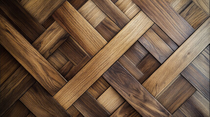 The wooden patterns enhance the rooms aesthetic appeal.