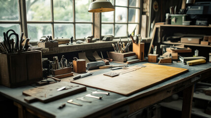 The workspace is designed for productivity and craftsmanship.