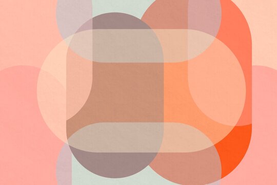 Abstract geometric pattern with overlapping pastel shapes