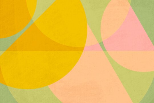 Abstract geometric shapes in soft pastel tones