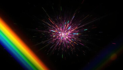 Fototapeta premium Cosmic Burst: A Symphony of Light and Color