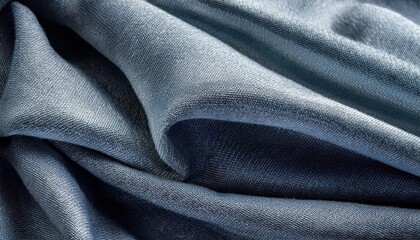 Autumnal Soft Woven Fabric Landscape with BlueGrey Textured Ripples and Folds, Showcasing a Seasonal Fall Wallpaper
