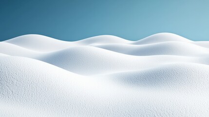 Serene White Snowy Landscape with Gentle Curves and Soft Light