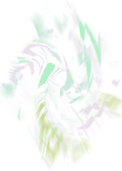 An abstract transparent iridescent color blur design element.