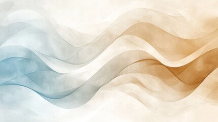 Obraz premium Abstract Waves of Blue and Brown Hues