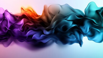 Obraz premium Abstract Colorful Swirling Smoke or Fluid Dynamic Design
