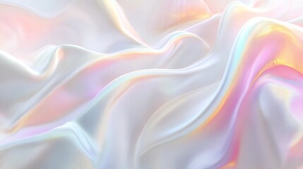 Obraz premium Iridescent Fabric Draped in Soft Waves