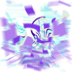 An abstract transparent iridescent color blur design element.