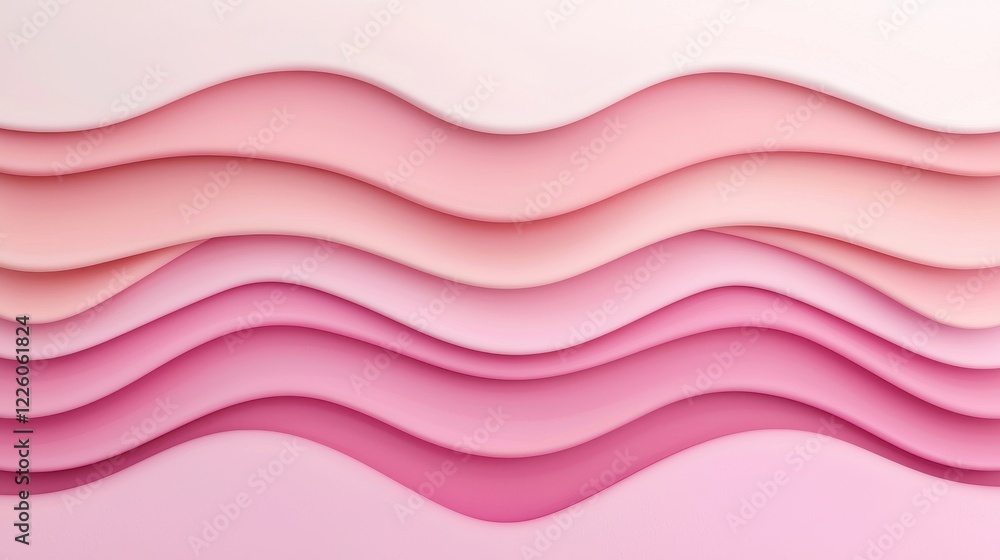 Aufkleber abstract waves in soft pink tones for background and design use