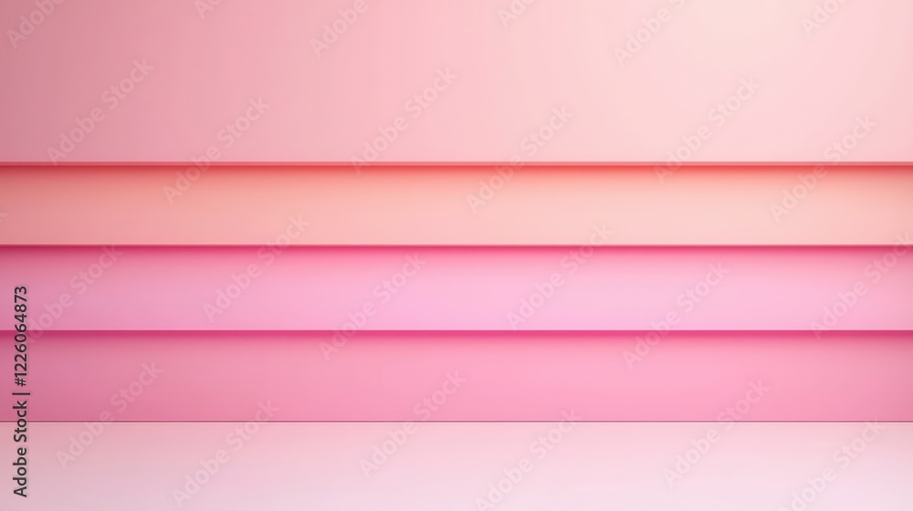 Poster Soft Pink Gradient Background with Layered Waves for Creative Use